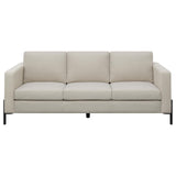 Tilly Oatmeal 2-piece Upholstered Track Arms Sofa Set by Coaster at Eve Furniture