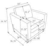 Tilly Oatmeal 3-piece Upholstered Track Arms Sofa Set by Coaster at Eve Furniture