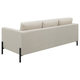 Tilly Oatmeal 3-piece Upholstered Track Arms Sofa Set by Coaster at Eve Furniture