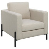 Tilly Oatmeal 3-piece Upholstered Track Arms Sofa Set by Coaster at Eve Furniture