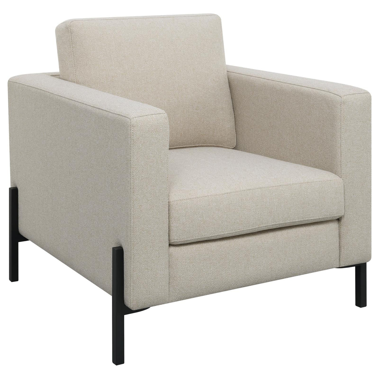 Tilly Oatmeal Upholstered Track Arms Living Room Set by Coaster at Eve Furniture