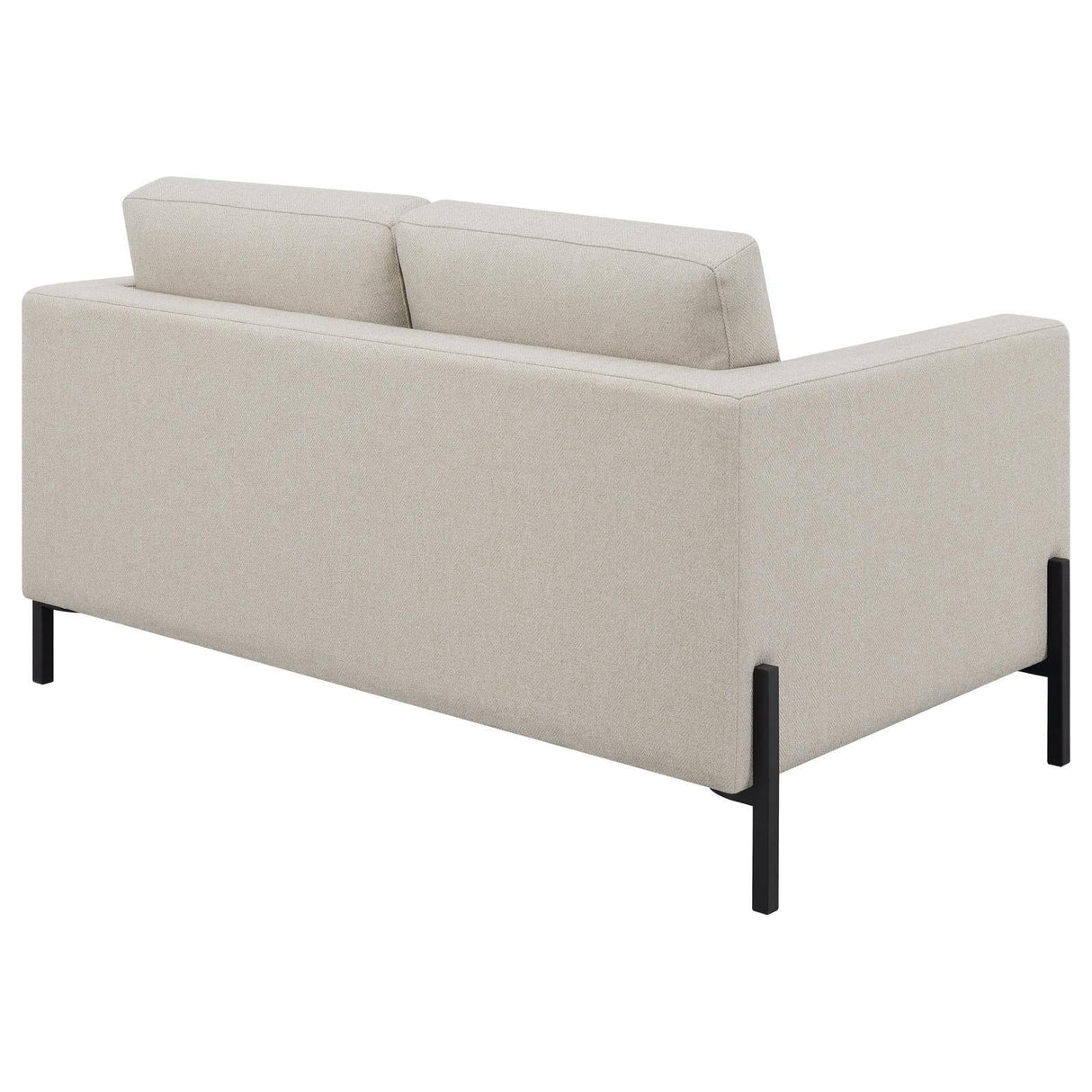 Tilly Oatmeal Upholstered Track Arms Loveseat by Coaster at Eve Furniture