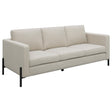 Tilly Oatmeal Upholstered Track Arms Sofa by Coaster at Eve Furniture