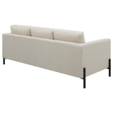 Tilly Oatmeal Upholstered Track Arms Sofa by Coaster at Eve Furniture