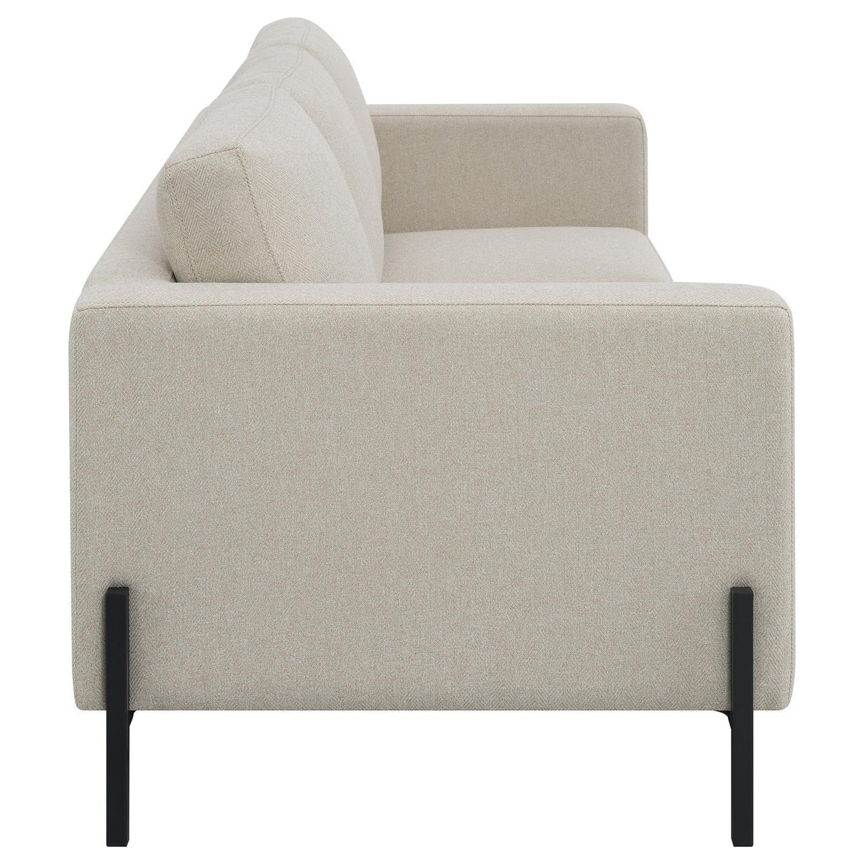 Tilly Oatmeal Upholstered Track Arms Sofa by Coaster at Eve Furniture