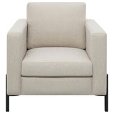 Tilly Upholstered Track Arms Chair Oatmeal by Coaster at Eve Furniture