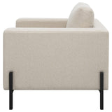 Tilly Upholstered Track Arms Chair Oatmeal by Coaster at Eve Furniture