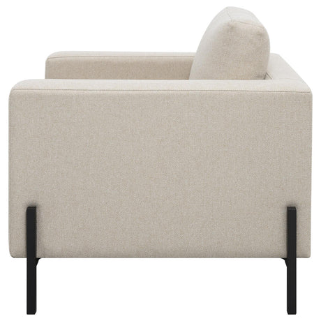 Tilly Upholstered Track Arms Chair Oatmeal by Coaster at Eve Furniture