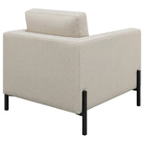 Tilly Upholstered Track Arms Chair Oatmeal by Coaster at Eve Furniture