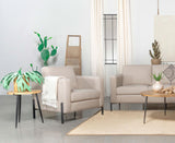 Tilly Upholstered Track Arms Chair Oatmeal by Coaster at Eve Furniture