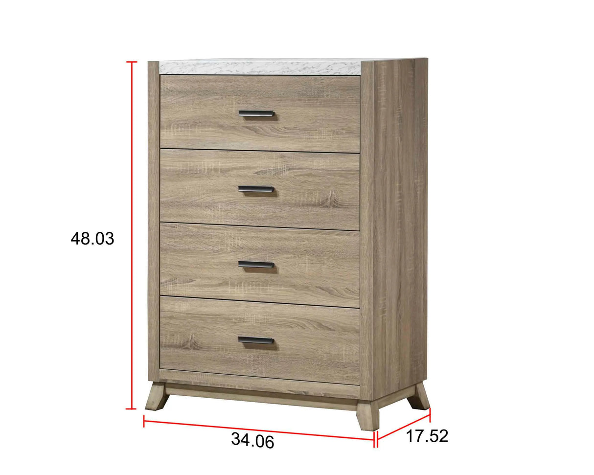Tilston Natural Chest by Crown Mark at Eve Furniture