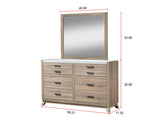 Tilston Natural Dresser Mirror by Crown Mark at Eve Furniture
