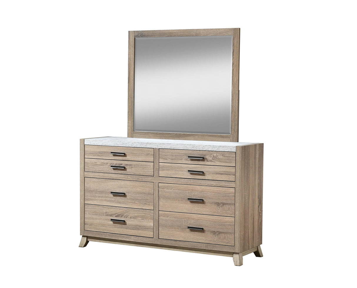 Tilston Natural Dresser Mirror by Crown Mark at Eve Furniture