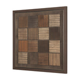 Timber Mosaic II by Mercana Studio Handmade Original Framed Artwork Matted by Mercana at Eve Furniture