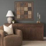Timber Mosaic II by Mercana Studio Handmade Original Framed Artwork Matted by Mercana at Eve Furniture