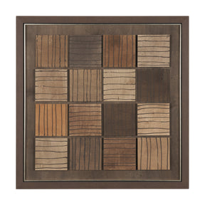 Timber Mosaic II by Mercana Studio Handmade Original Framed Artwork Matted by Mercana at Eve Furniture
