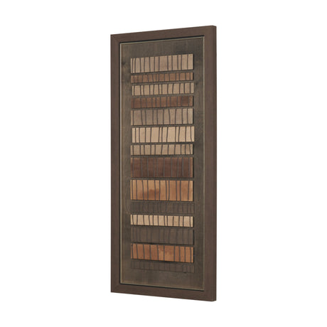 Timber Mosaic III by Mercana Studio Handmade Original Framed Artwork Matted by Mercana at Eve Furniture