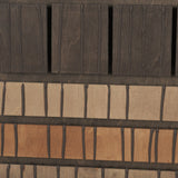 Timber Mosaic III by Mercana Studio Handmade Original Framed Artwork Matted by Mercana at Eve Furniture