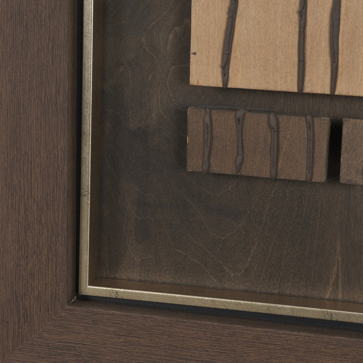 Timber Mosaic IV by Mercana Studio Handmade Original Framed Artwork Matted by Mercana at Eve Furniture