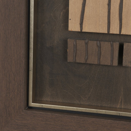 Timber Mosaic IV by Mercana Studio Handmade Original Framed Artwork Matted by Mercana at Eve Furniture