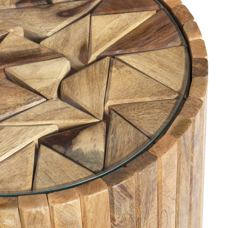 Timberline Brown Accent Table by Crestview at Eve Furniture