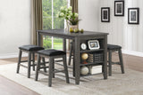 Timbre Gray Counter Chair, Set of 2 by Homelegance at Eve Furniture