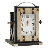 Time Flash Black/Brown Table Clock by Crestview at Eve Furniture
