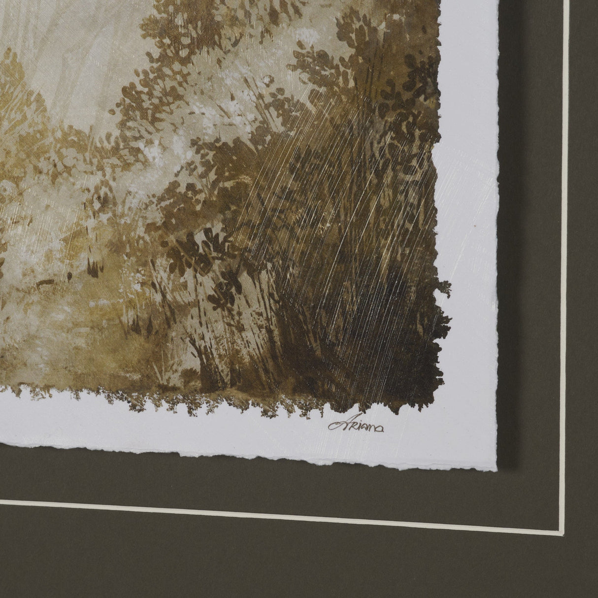 Timeless Vista III by Mercana Studio Hand Embelished Textured Framed Artwork Matted under Glass by Mercana at Eve Furniture