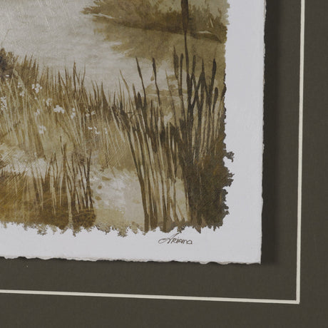 Timeless Vista IV by Mercana Studio Hand Embelished Textured Framed Artwork Matted under Glass by Mercana at Eve Furniture