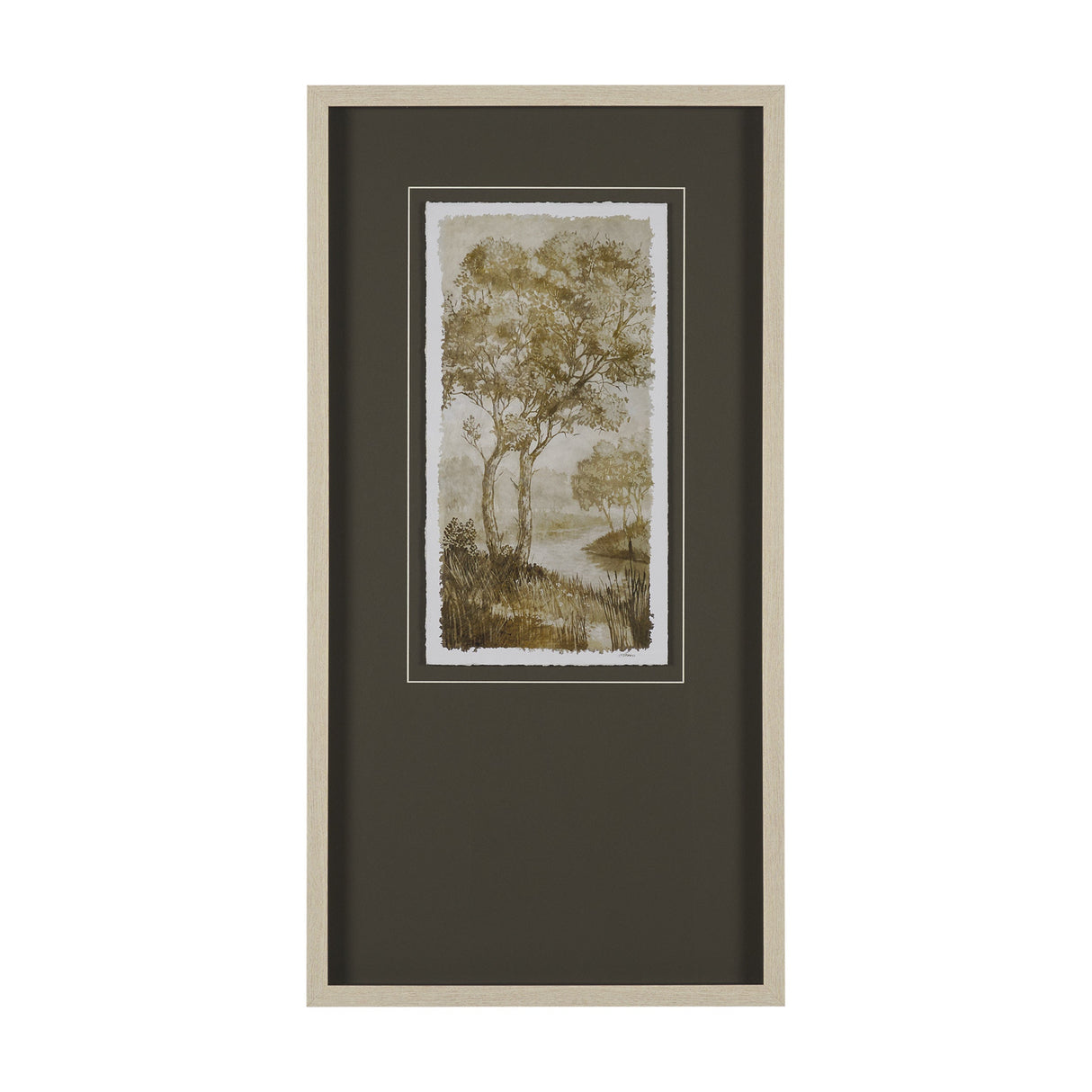 Timeless Vista IV by Mercana Studio Hand Embelished Textured Framed Artwork Matted under Glass by Mercana at Eve Furniture