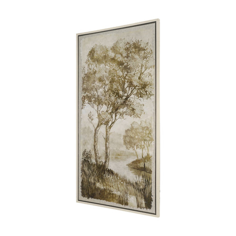 Timeless Vista IV by Mercana Studio Hand-Embellished Textured Framed Canvas Artwork by Mercana at Eve Furniture