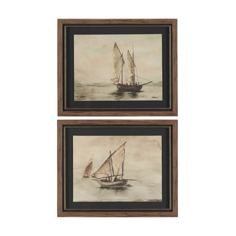 Timeless Voyage (Set of 2) by Mercana Studio Hand Embelished Framed Artwork Matted under Glass by Mercana at Eve Furniture