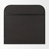 Timon Brushed Black Metal Frame Square Arched Mirror by Mercana at Eve Furniture