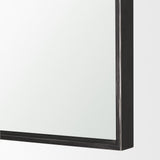 Timon Brushed Black Metal Frame Square Arched Mirror by Mercana at Eve Furniture