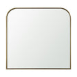 Timon Brushed Gold Square Arched Mirror by Mercana at Eve Furniture