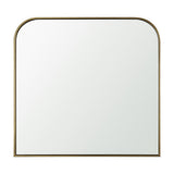Timon Brushed Gold Square Arched Mirror by Mercana at Eve Furniture
