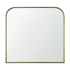 Timon Brushed Gold Square Arched Mirror by Mercana at Eve Furniture