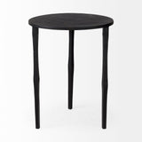 Timothy 16.0L x 16.0W X 20.0H Ebony Black Iron Side Table by Mercana at Eve Furniture