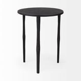 Timothy 16.0L x 16.0W X 20.0H Ebony Black Iron Side Table by Mercana at Eve Furniture