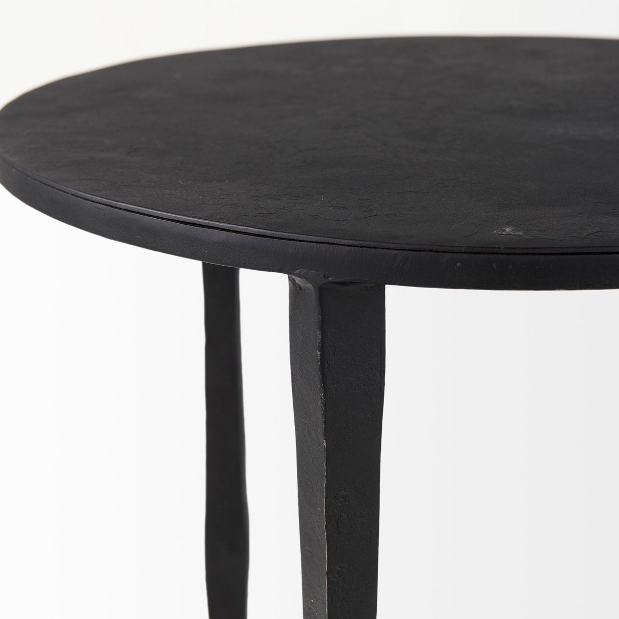 Timothy 16.0L x 16.0W X 20.0H Ebony Black Iron Side Table by Mercana at Eve Furniture