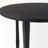Timothy 16.0L x 16.0W X 20.0H Ebony Black Iron Side Table by Mercana at Eve Furniture