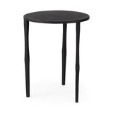 Timothy 16.0L x 16.0W X 20.0H Ebony Black Iron Side Table by Mercana at Eve Furniture