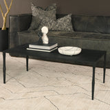 Timothy 42.0 X 22.0 X 15.5 Ebony Black Iron Coffee Table by Mercana at Eve Furniture