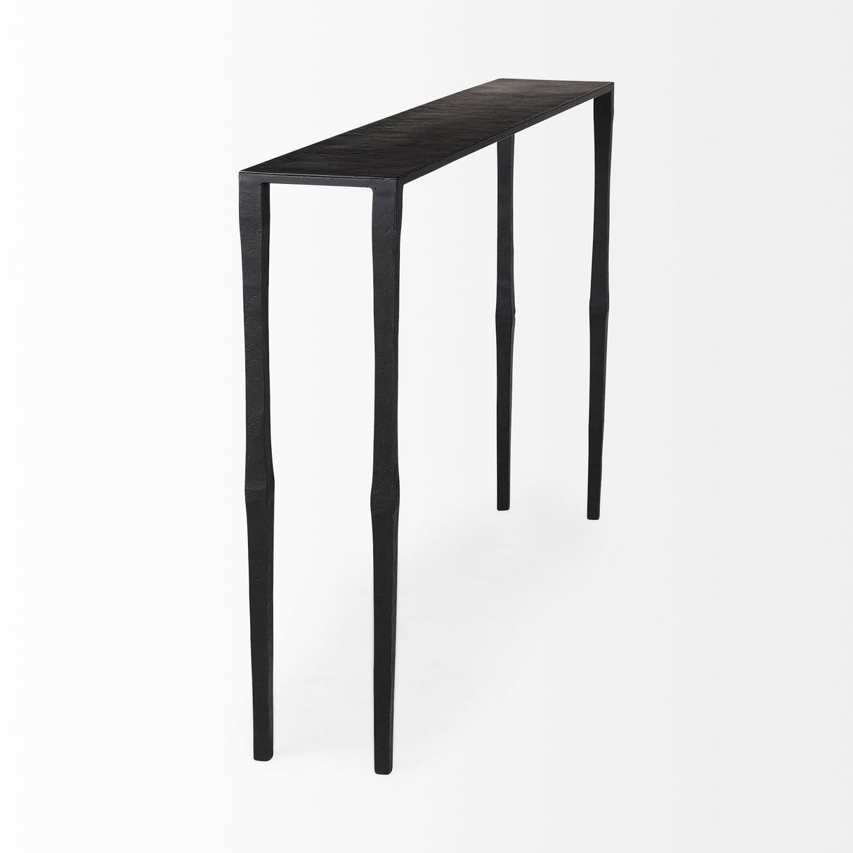 Timothy 48.0 X 8.0 X 30.0 Ebony Black Iron Console Table by Mercana at Eve Furniture