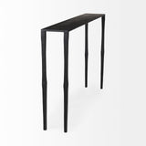 Timothy 48.0 X 8.0 X 30.0 Ebony Black Iron Console Table by Mercana at Eve Furniture