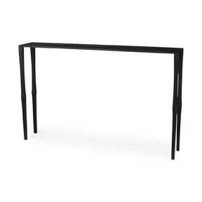 Timothy 48.0 X 8.0 X 30.0 Ebony Black Iron Console Table by Mercana at Eve Furniture