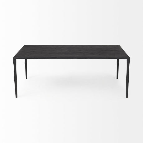 Timothy Ebony Black Iron Coffee Table by Mercana at Eve Furniture