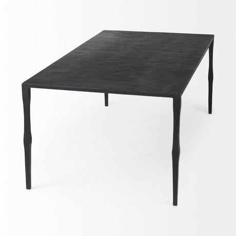 Timothy Ebony Black Iron Coffee Table by Mercana at Eve Furniture