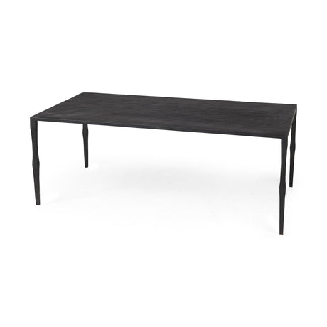 Timothy Ebony Black Iron Coffee Table by Mercana at Eve Furniture