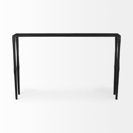 Timothy Ebony Black Iron Console Table by Mercana at Eve Furniture